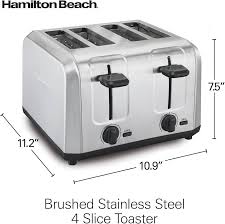 Hamilton Beach 4 Slice Toaster Brushed Stainless Steel