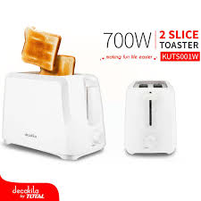 Decakila 2 Slice White Toaster