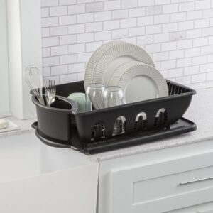 Sterlite Large Plastic Black Sink Drain Rack